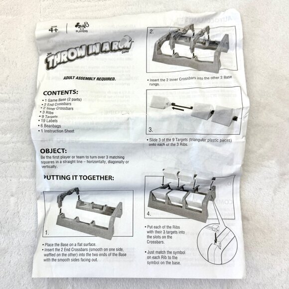 Junior Throw In A Row Tic-Tac-Toe Action Game Cardinal Games 100% Complete - Picture 5 of 9
